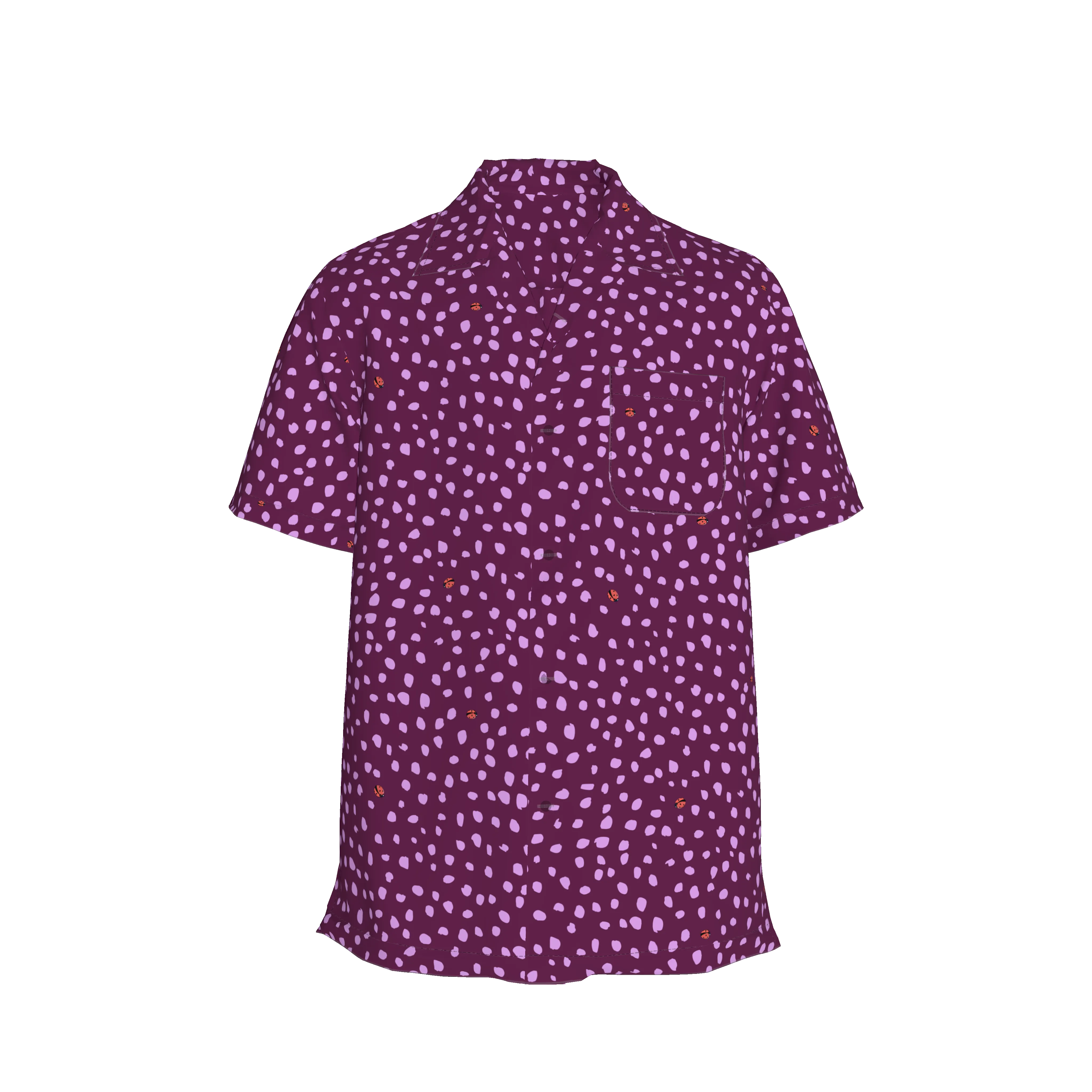 Carter Cabana Shirt | Berry Ladybug - Atomnpay