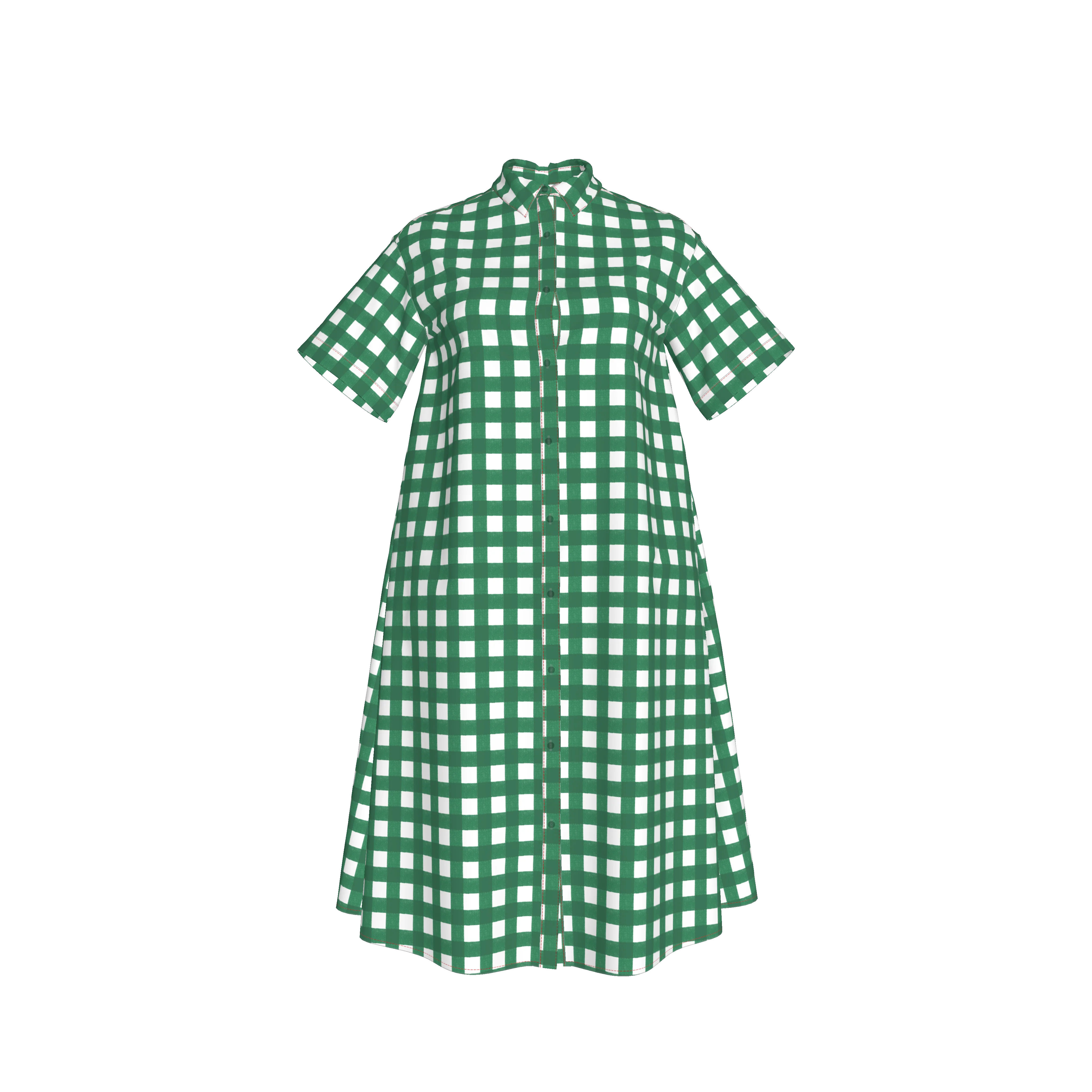 Sarah Shirtdress | Emerald Gingham - Atomnpay