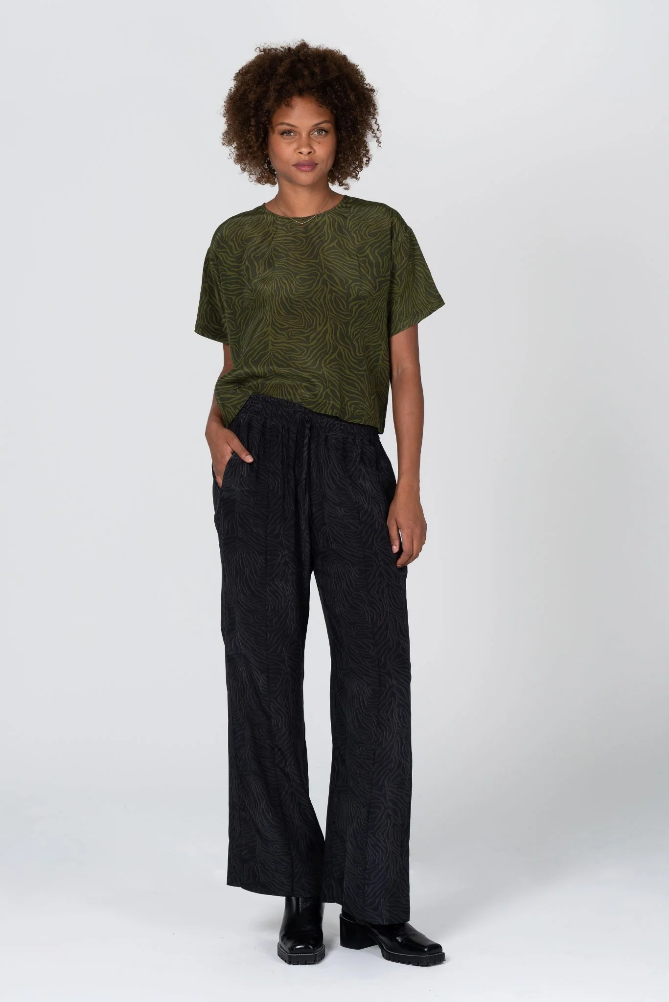 Eden Silk Tee | Forest Tiger - Atomnpay